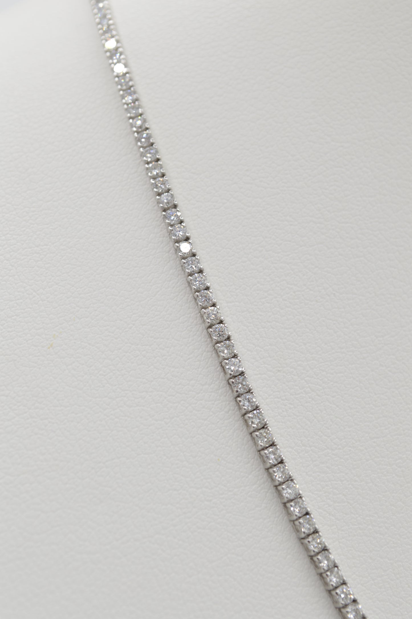 WG Diamond Tennis Necklace, 17"