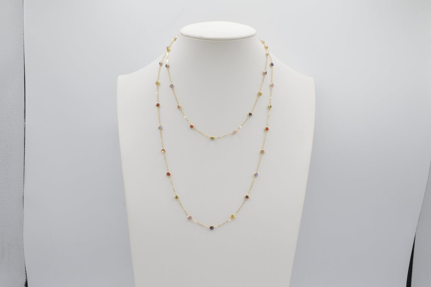 Dainty Rainbow Stacker, 18k