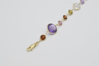 Multi-Gemstone Bracelet, 14k