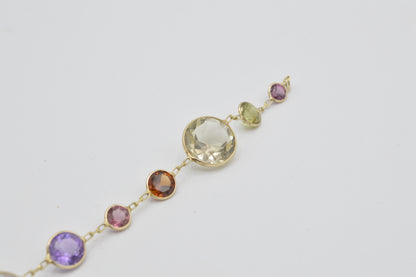 Multi-Gemstone Bracelet, 14k