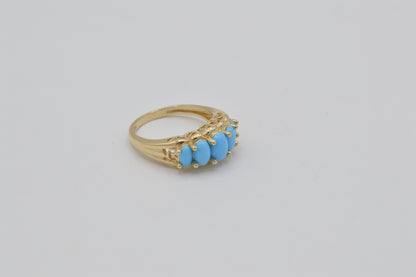 Turquoise Band, 14k