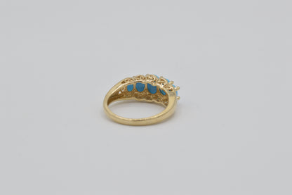 Turquoise Band, 14k