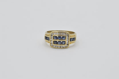 Sapphire Buckle Ring, 14k