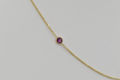 Rainbow Sapphire Necklace, 16"