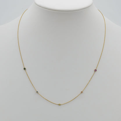 Rainbow Sapphire Necklace, 18"