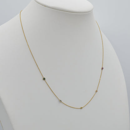 Rainbow Sapphire Necklace, 18"