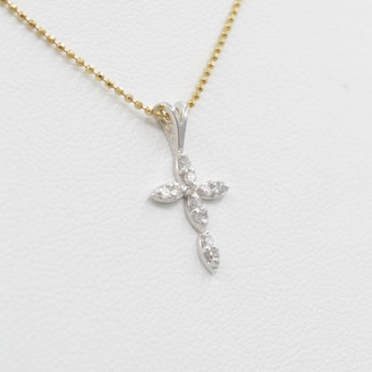 White Gold Diamond Cross