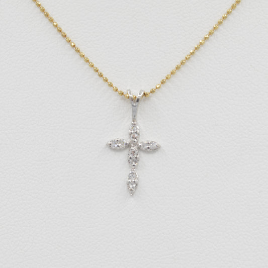 White Gold Diamond Cross