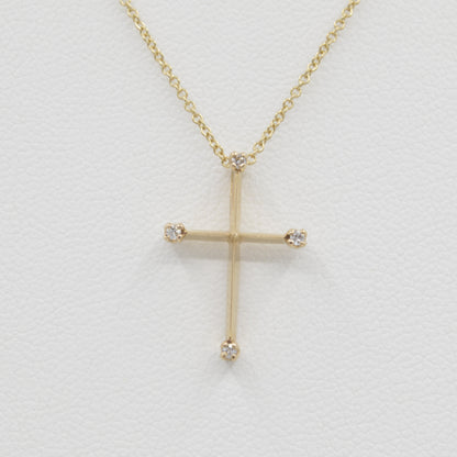 Simple Diamond Cross Necklace