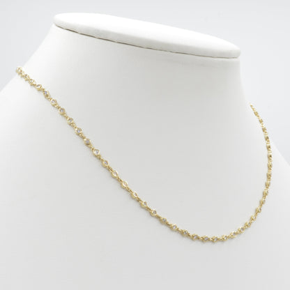Full Diamond Bezel Necklace, 14k