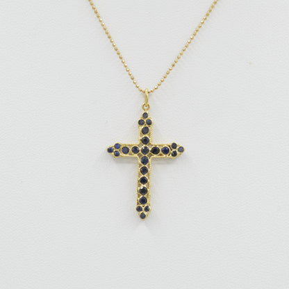 Sapphire Filagree Cross