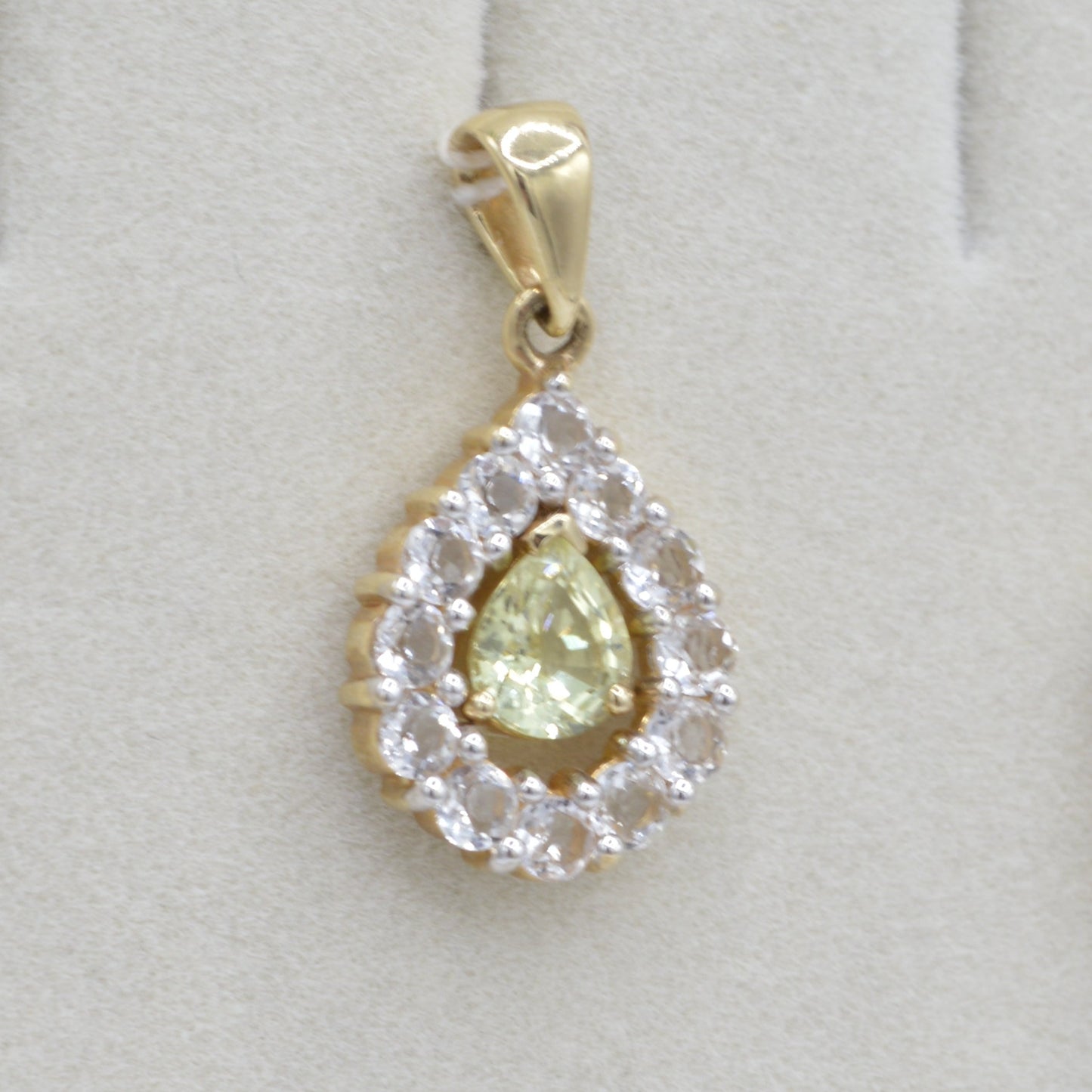 Classic Pear Citrine & Diamond