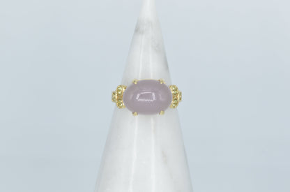 Grey Moonstone & Peridot Ring