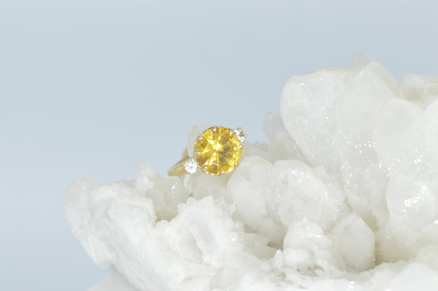 Diamond & Citrine Ring, 14k