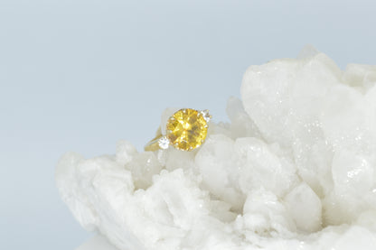 Diamond & Citrine Ring, 14k