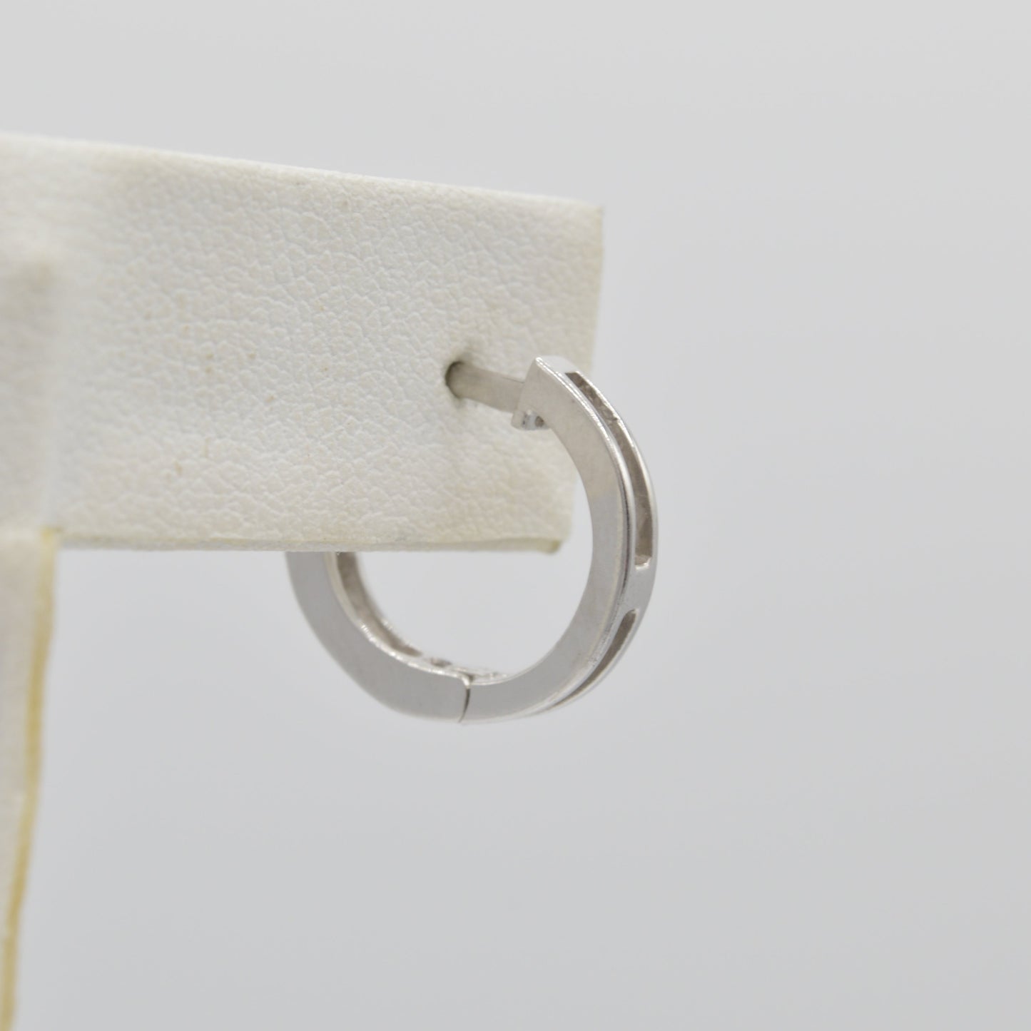 White Gold Diamond Huggies