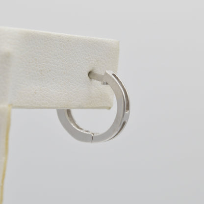White Gold Diamond Huggies