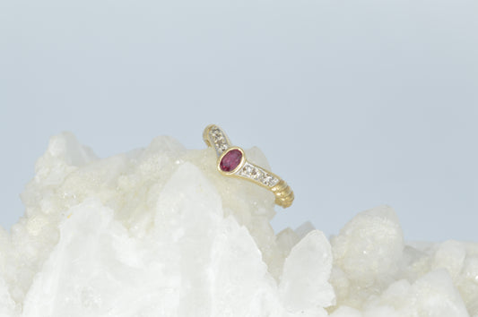 Ruby Guardian Ring, 14k