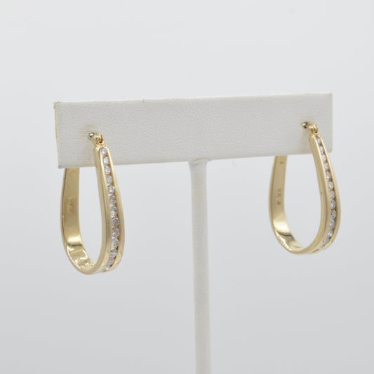 Large U-Diamond Hoops