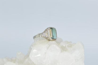 Tourmaline Art Deco Ring