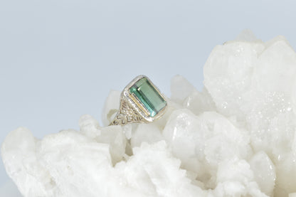 Tourmaline Art Deco Ring