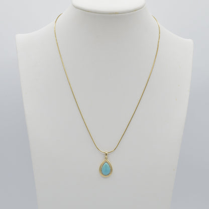Turquoise Teardrop Necklace
