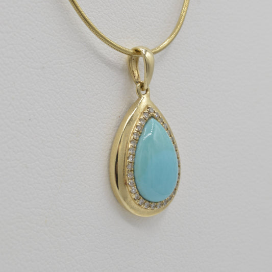 Turquoise Teardrop Necklace