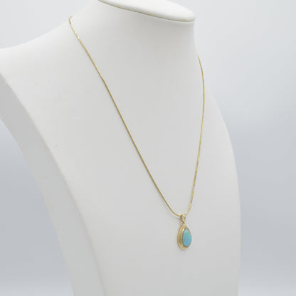 Turquoise Teardrop Necklace