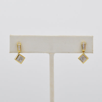 Dangle Diamond Studs