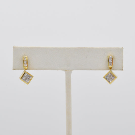 Dangle Diamond Studs