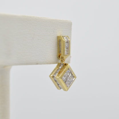 Dangle Diamond Studs