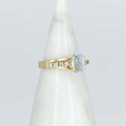 Aqua & Diamond Ring