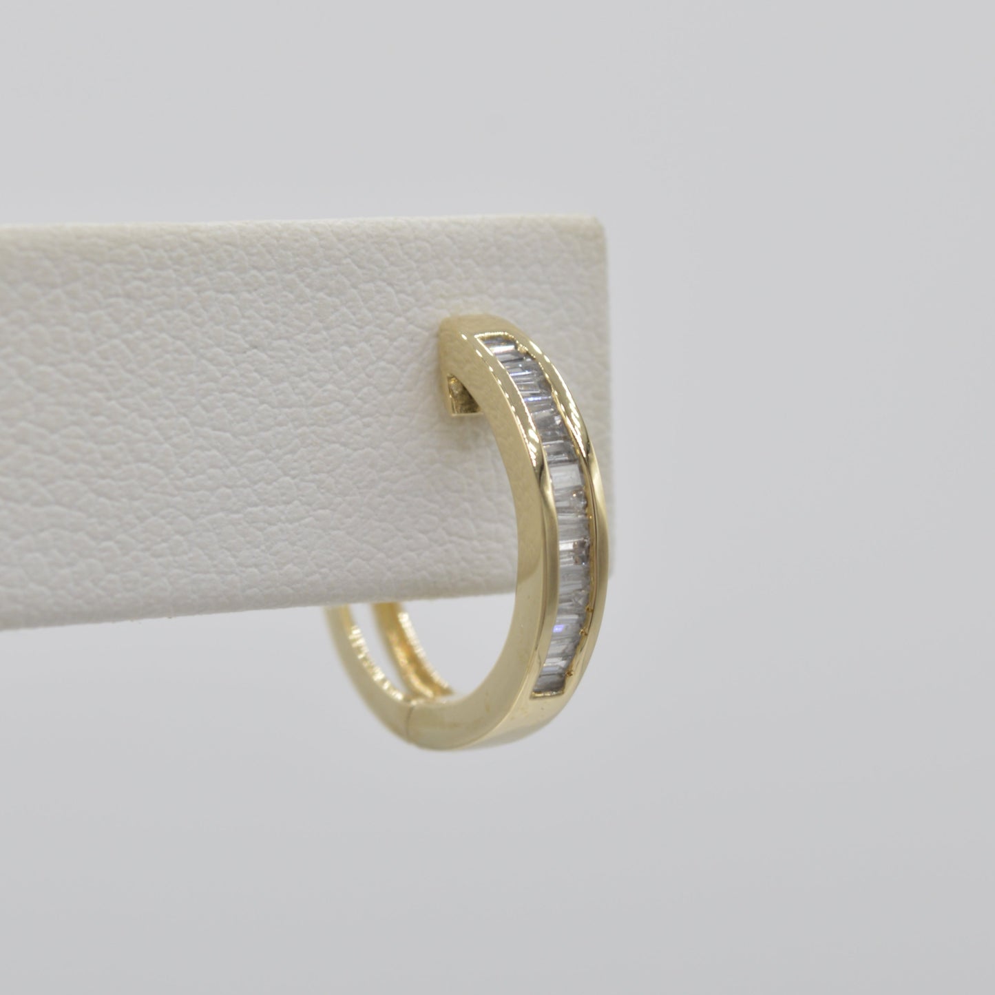 Classic Diamond Huggies, 14k