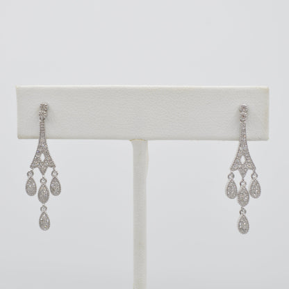 Elegant White Gold Dangles
