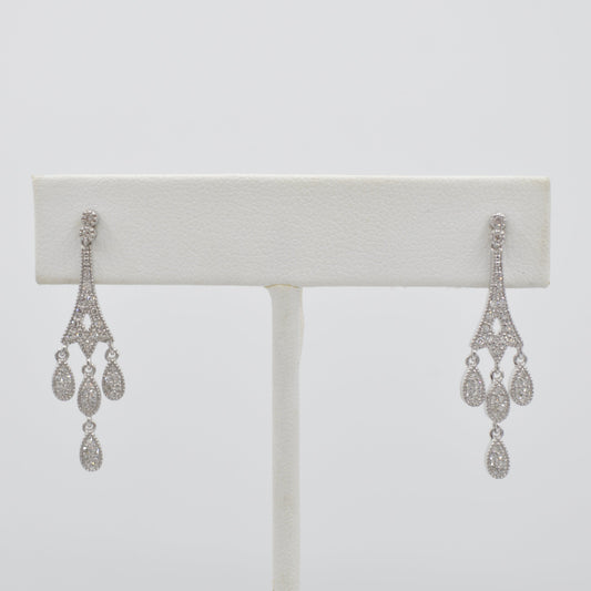 Elegant White Gold Dangles