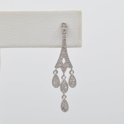 Elegant White Gold Dangles