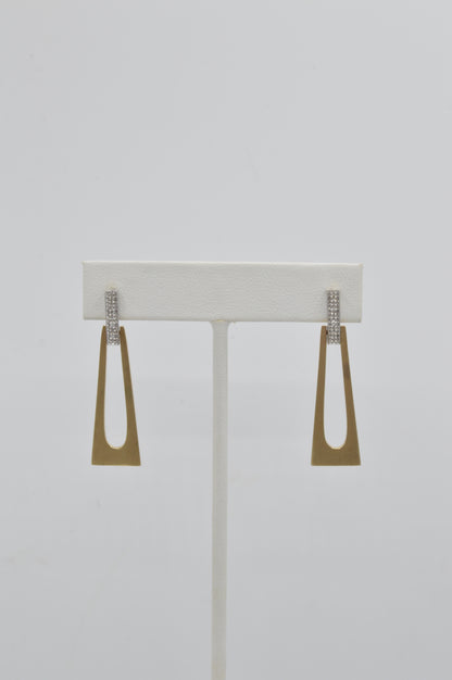 René Brushed-Finish Earrings, 14k