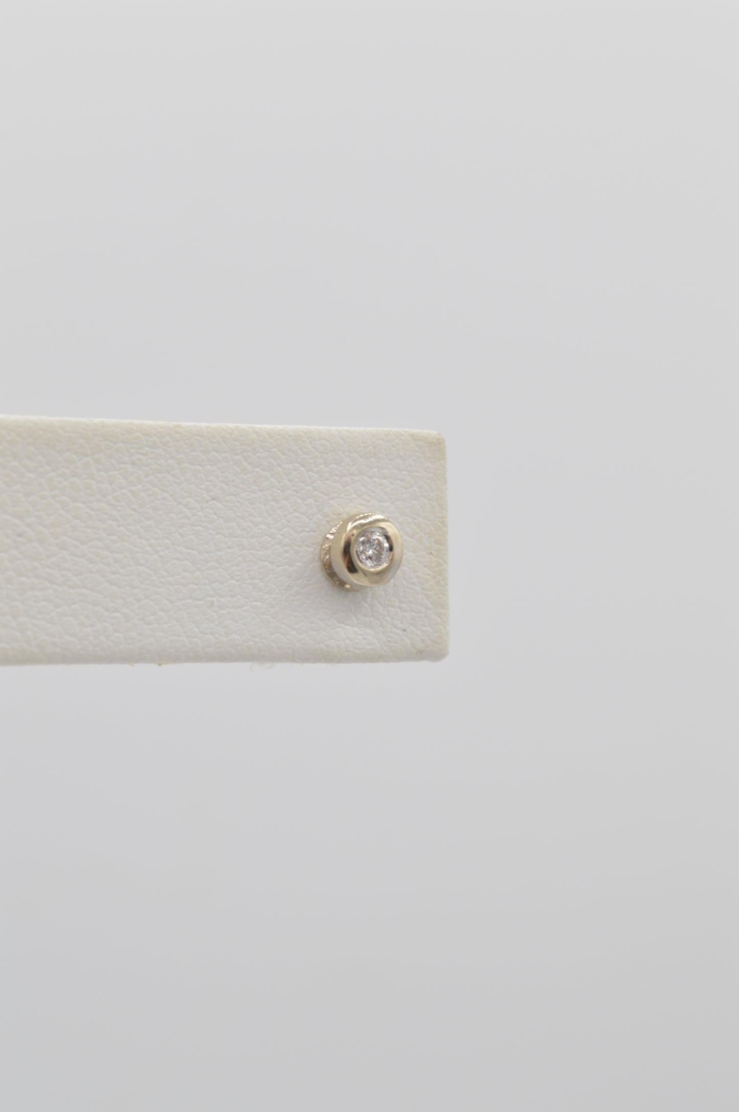 Diamond Bezel Studs, 14k