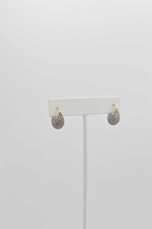 Pavé Diamond Huggies, 18k