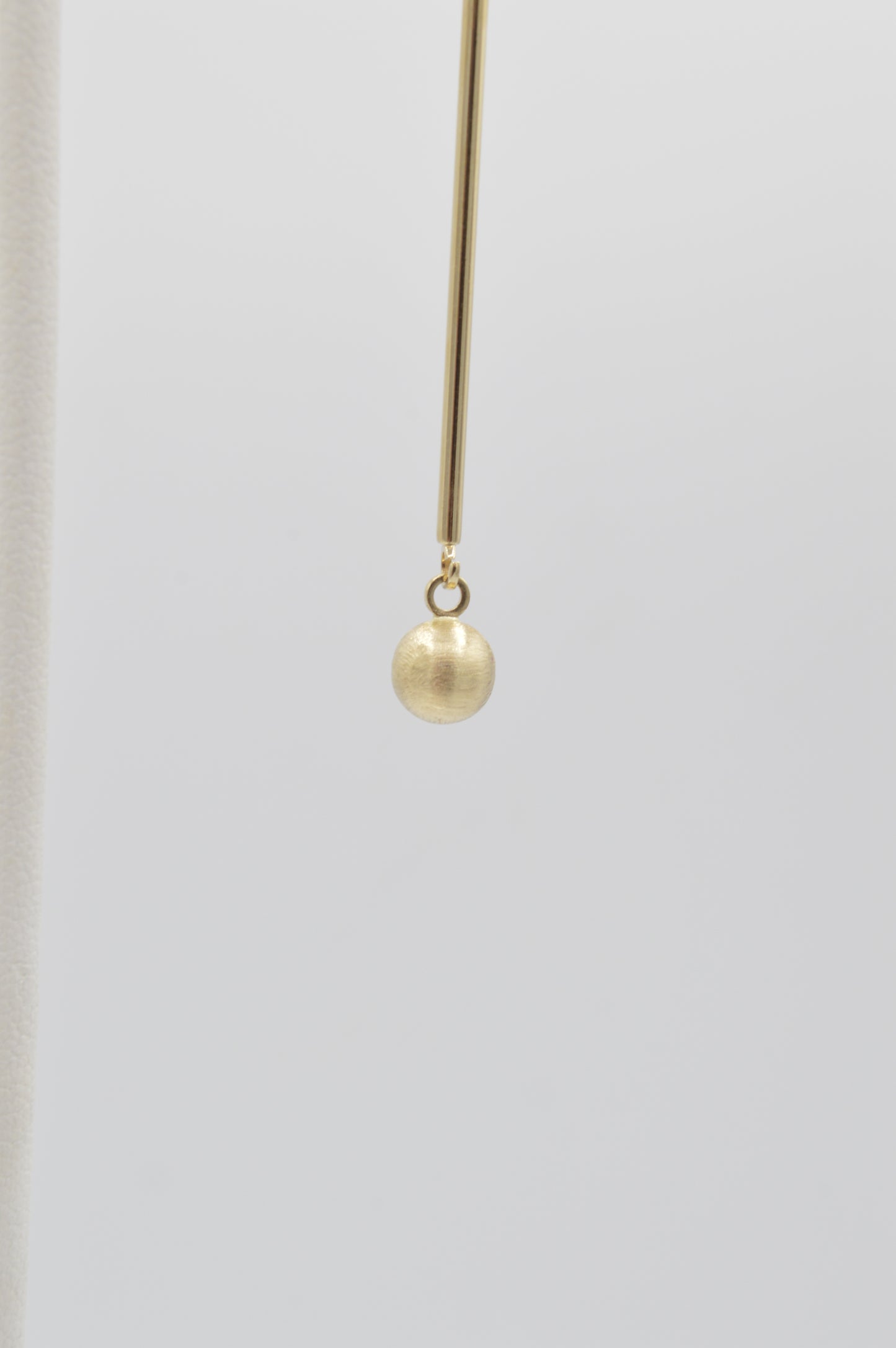 Brushed Drop Earrings, 14k