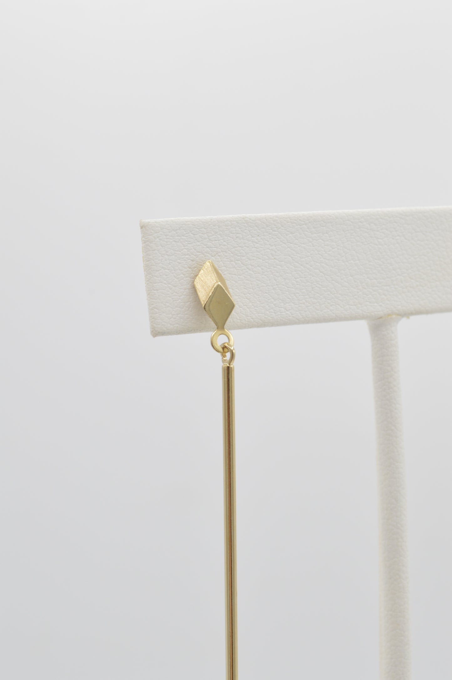 Brushed Drop Earrings, 14k