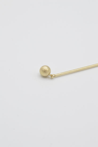 Brushed Drop Earrings, 14k