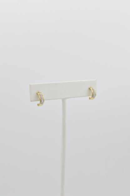Half-Hug Diamond Studs, 10k