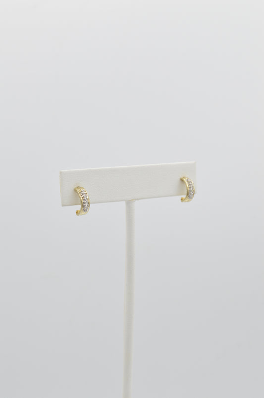 Half-Hug Diamond Studs, 10k