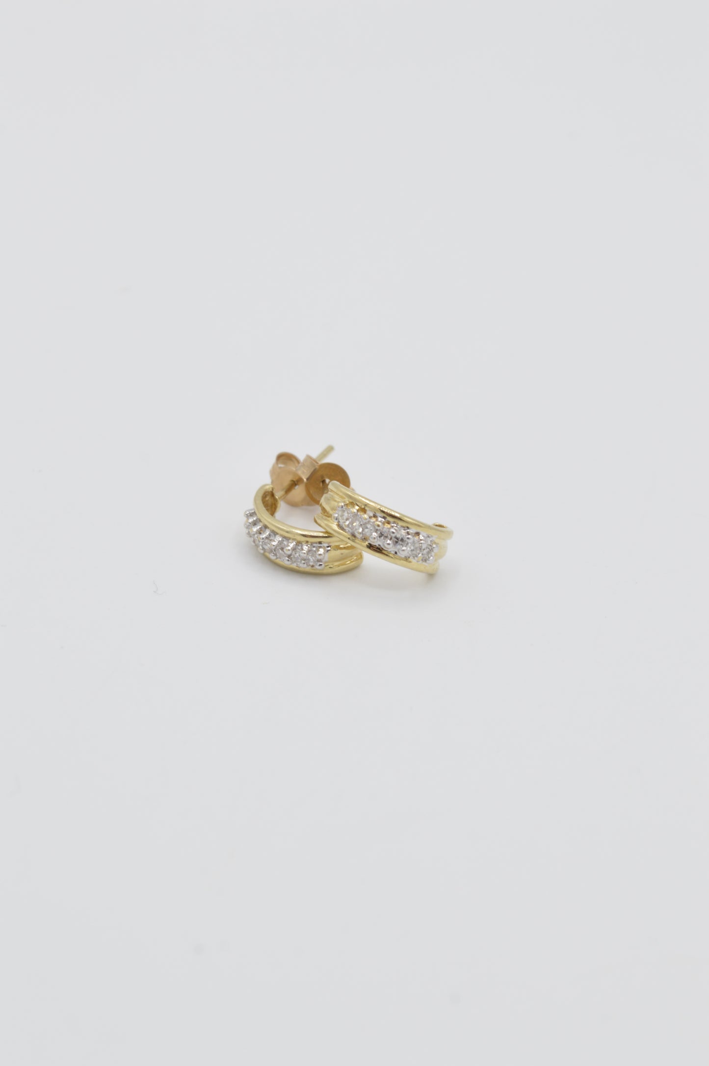 Half-Hug Diamond Studs, 10k