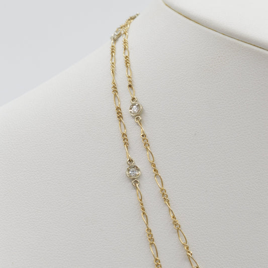 Two-tone Diamond Layer Chain, 38"