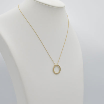 Circle of Diamonds Necklace, 14k
