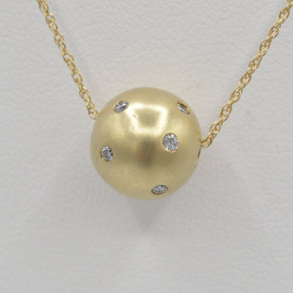 Diamond Donut Necklace, 18"