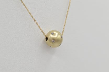 Diamond Donut Necklace, 18"