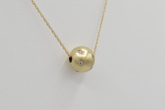 Diamond Donut Necklace, 18"